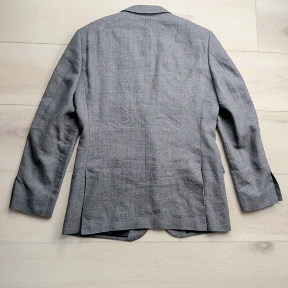 J Crew Ludlow Blazer Sport Coat Mens 40R Linen Wool Blend Gray Suit Jacket